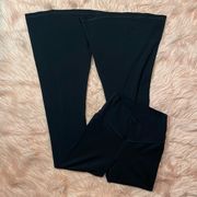 Aerie Offline By  Black High Rise Crossover Waist Real Me Super Flare Leggings