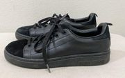 Opening Ceremony Black Suede Toe Leather Lace Up Sneakers size 38