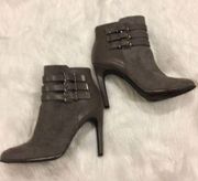 Sam & Libby Two Texture Heeled  Ankle Boots 8 1/2