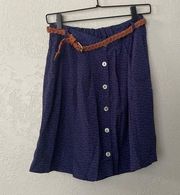 Xhilaration purple skirt with keys and belt