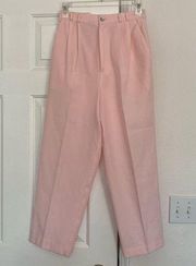 Jaclyn Smith NWOT vintage pastel pink pleated cropped pants.