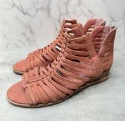Vince Camuto Sandals Womens Revey Coral Leather Open Toe Wedges