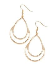 Paparazzi Simple Glisten Hook Gold Earrings, New w/Tag