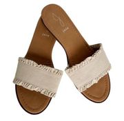 Joie Eidel Ruffle Slip-on Slide Sandals Vacation Flat Band