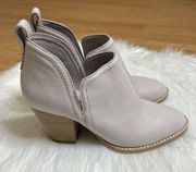 Jeffery Campbell Ankle Boots Womens 6.5 Ivory Rosalee Leather Booties