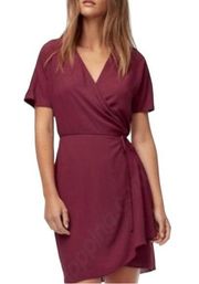 Babaton Wallace Dress Wrap burgundy Size S