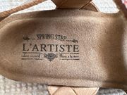 Spring Step L'Artiste Womens Sandals Leather Floral Boho Sz 36 (US 5.5) Paldina