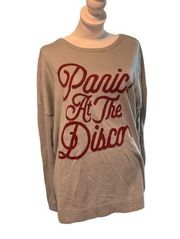 Panic at the Disco 2XL great sweater with maroon writing