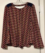 Miss Me Orange geometric blouse size S