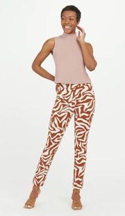 Spanx Slim Straight Ankle Pant On The Go Zebra Clay Large