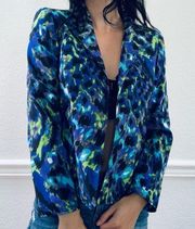 Vintage Evan Picone multi color blazer blue