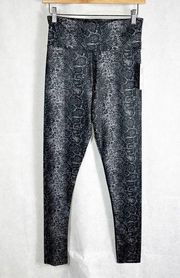 Halston Studio Bi Color Snakeprint Leggings Size Small December Sky