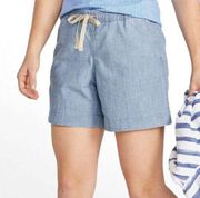 L.L. bean Favorite Fit dockside denim drawstring shorts size 8