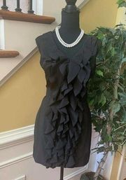 Alythea Ruffle Black Dress Size Small