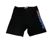 MadHappy Black Graphic Ombré Biker Shorts