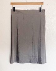 Mikarose Gray Pleated NWT A Line Career Skirt