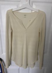 Gap Long Sleeve Waffle Top