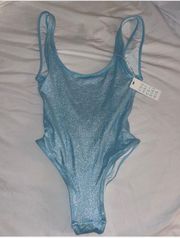 Blue Sparkly One Piece Swim Suit