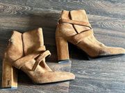 Saint Laurent Tan Suede Booties