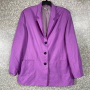 ASOS Lilac Purple Oversized Three Button Long Blazer - Size 12 - Dad Suit Jacket