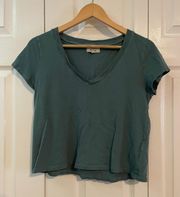 Teal V-neck Cropped Tank Size XXS