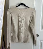 Philosophy Cream Cable Knit Sweater