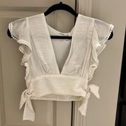 Darcy Crop Top in White XS