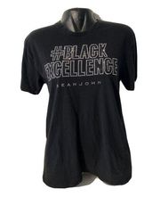 sean john shirt Large Women T Shirt Black Silver  Bling Black Excellence