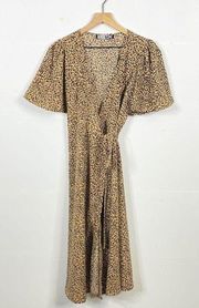 Audrey 3+1 Cheetah Print Wrap Dress Size S