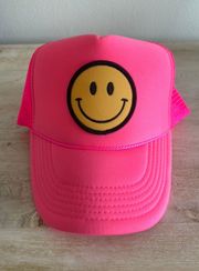 Pink Smiley Trucker Hat