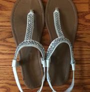 White Sparkle Sandals