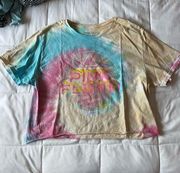 PINK FLOYD Tiedye crop top t shirt