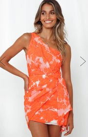 Orange One Shoulder Dress