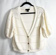 HOUSE OF HARLOW 1960 Short Sleeve Knit Cardigan NWT in Large