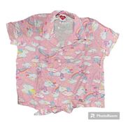 Care Bears Rainbows & Clouds Tie-Front Woven Button-Up