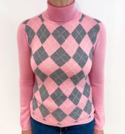 100% cashmere argyle sweater vintage.like new condition