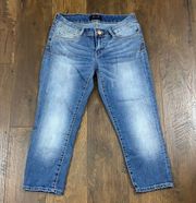 Seven7 Thick Stitched Crop Light Wash Jeans