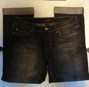 White House Black Market Noir Crop Jeans Size 4