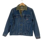 Disney Winnie The Pooh and Eeyore Embroidered Trucker Jean Jacket Size Small
