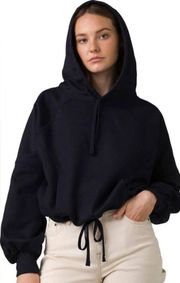 Ziller Sweatshirt Boxy Oversized Wool Blend Navy Athletic Hoodie Small