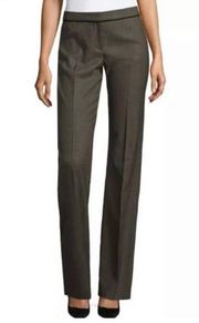 Hugo Boss Tulea Wide Leg Micro Print Virgin Wool Blend Trousers 2P