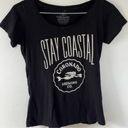 Coronado Brewing Company San Diego California Stay Coastal Top Shirt Grey Large