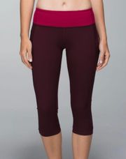 LULULEMON Illumina Crop Bordeaux Drama/Bumble Berry Crop Pant Size 8