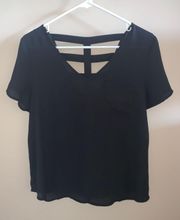 Black Top With Cutout Back