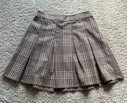 Brown Plaid Skirt