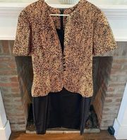 𝅺danny & Nicole Vintage Style Leopard Print Dress size 12