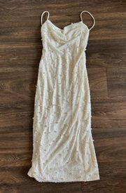 Oh Polly Riviera Strappy Embellished Midi Dress in White
Size US 4 UK 8