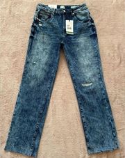 Articles of Society The Village High Rise Straight Blue Denim Size 12 NWT