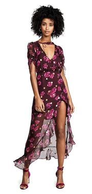 NWT For Love and Lemons Stella Maxi Dress in Lurex Pansy