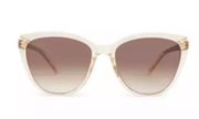 Nina CatEye Classic Sunglasses Nude Crystal Brown Slightly Oversized